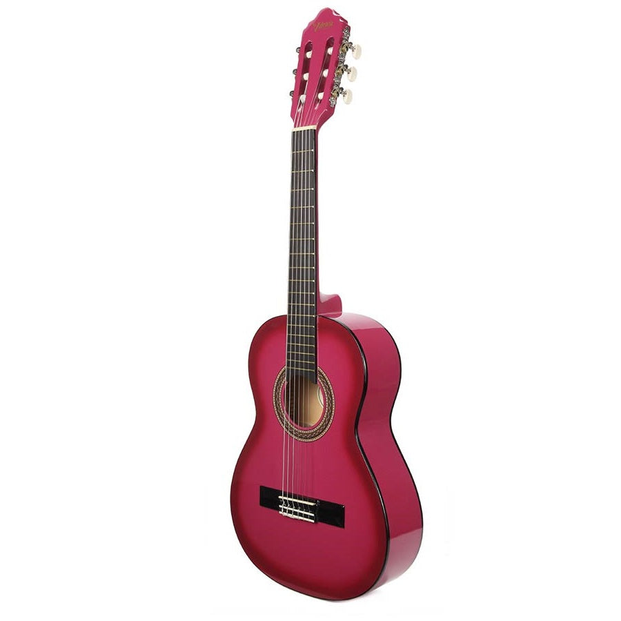 Valencia VC102PKS 1/2 Klasszikus gitár, Rózsaszín Pink Sunburst