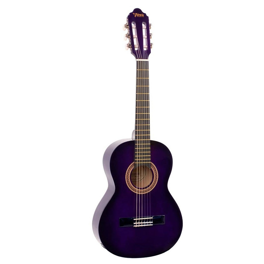 Valencia VC102PPS 1/2 Klasszikus gitár, Lila Purple Sunburst