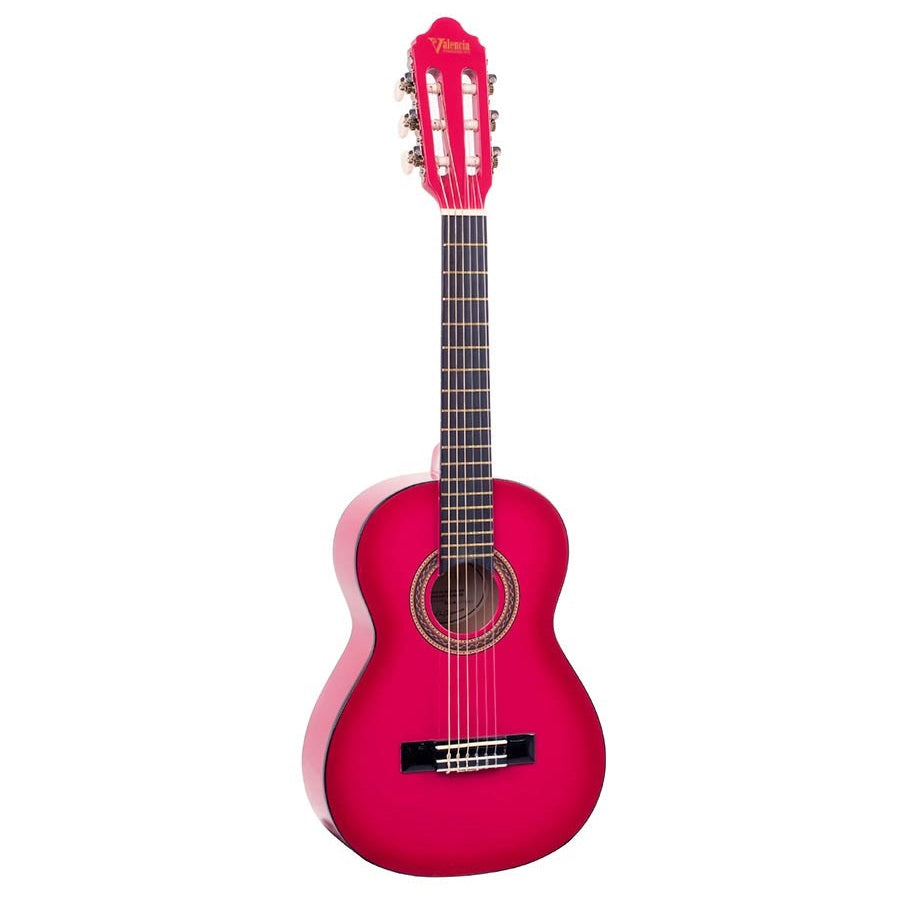 Valencia VC101PKS Klasszikus tanuló gyerek gitár 1/4, Rózsaszín Sunburst