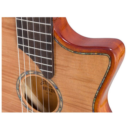 Bromo BEN2C Elektromos-akusztikus nylon hollow body gitár, 6 húros, keménytokos
