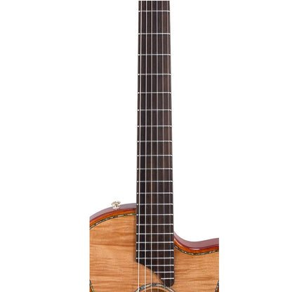 Bromo BEN2C Elektromos-akusztikus nylon hollow body gitár, 6 húros, keménytokos