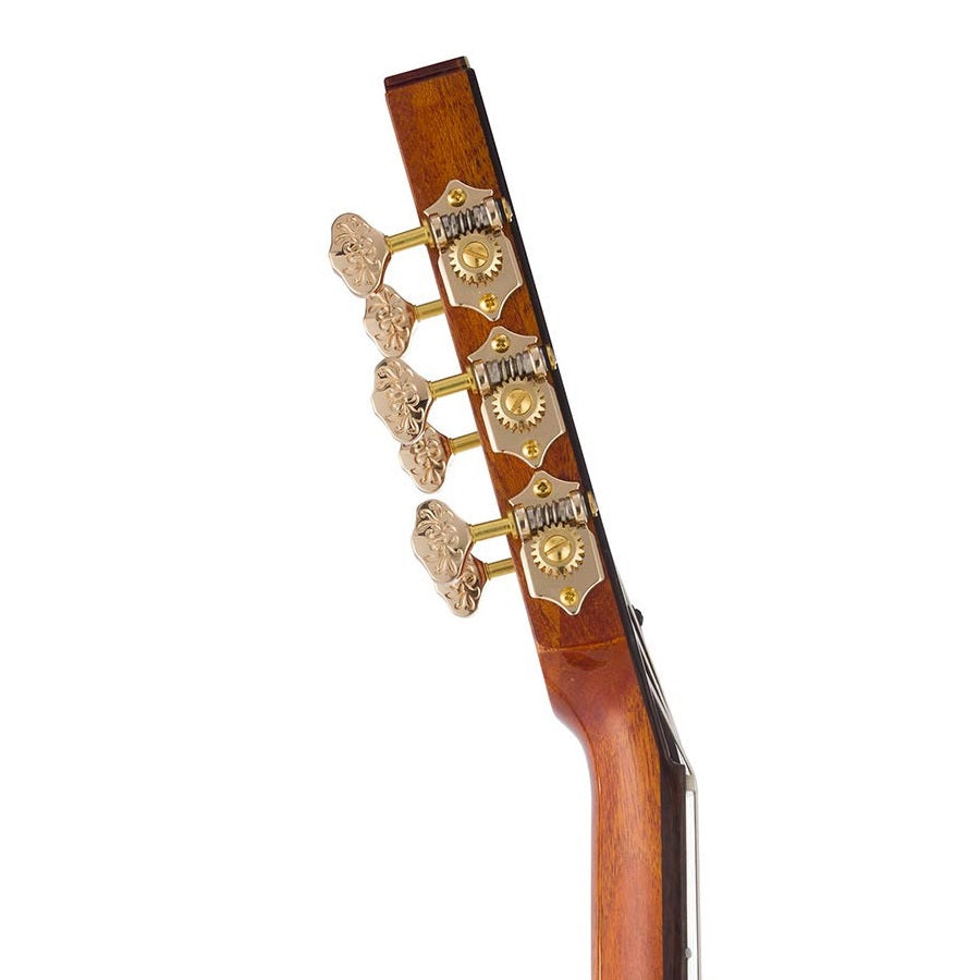 Bromo BEN2C Elektromos-akusztikus nylon hollow body gitár, 6 húros, keménytokos