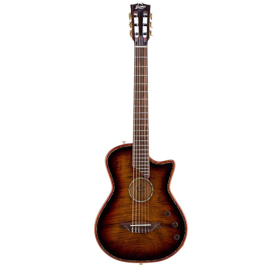 Bromo BEN2C3TS Elektromos-akusztikus nylon hollow body gitár, 6 húros, keménytokkal