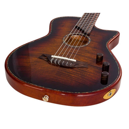 Bromo BEN2C3TS Elektromos-akusztikus nylon hollow body gitár, 6 húros, keménytokkal