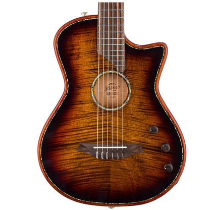 Bromo BEN2C3TS Elektromos-akusztikus nylon hollow body gitár, 6 húros, keménytokkal