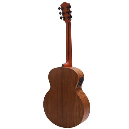 Bromo BAT8MEBK Elektro-akusztikus mini jumbo gitár, 6 húros, tokkal