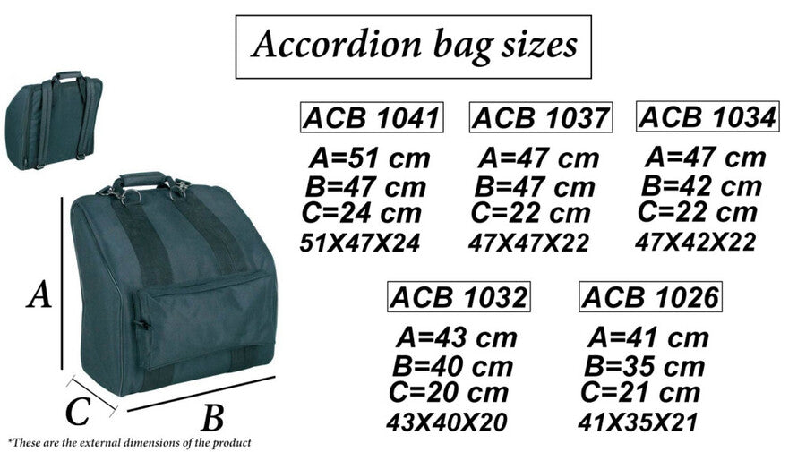 Boston ACB1041 Harmonikatok, fekete, 120 basszus