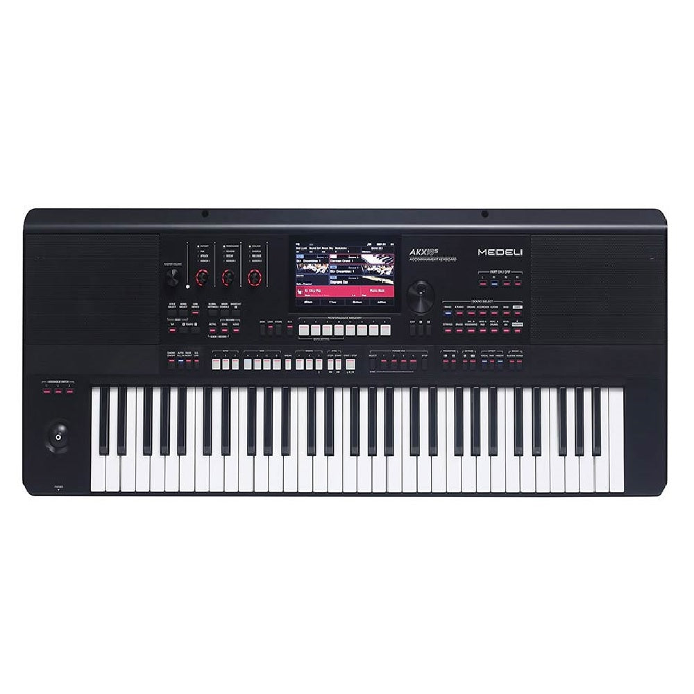 Medeli AKX10S arranger keyboard, 61 billentyű, 768 MB Sampler, 1133 hangszín, 300 stílus, Bluetooth (B-stock)