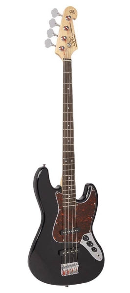 SX BD1BK Elektromos basszusgitár, J-Style, 4 húros, fekete, tok