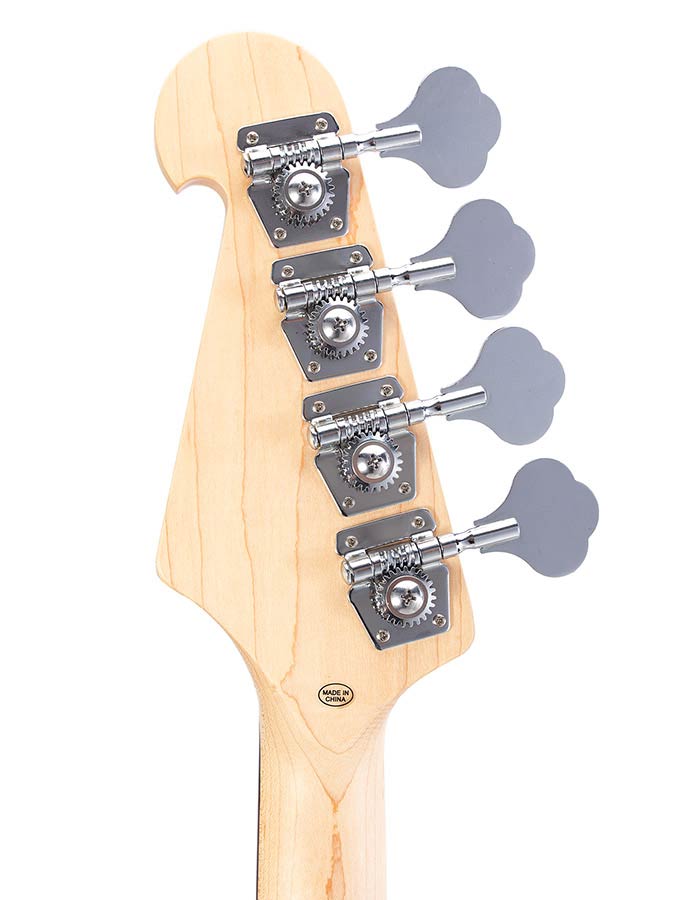 SX BD2WT Elektromos basszusgitár, P-Style, 4 húros, fehér, tokkal