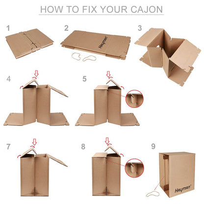 Hayman CAJ25CB DIY Cajon kartonból, 33 × 31 × 44 cm