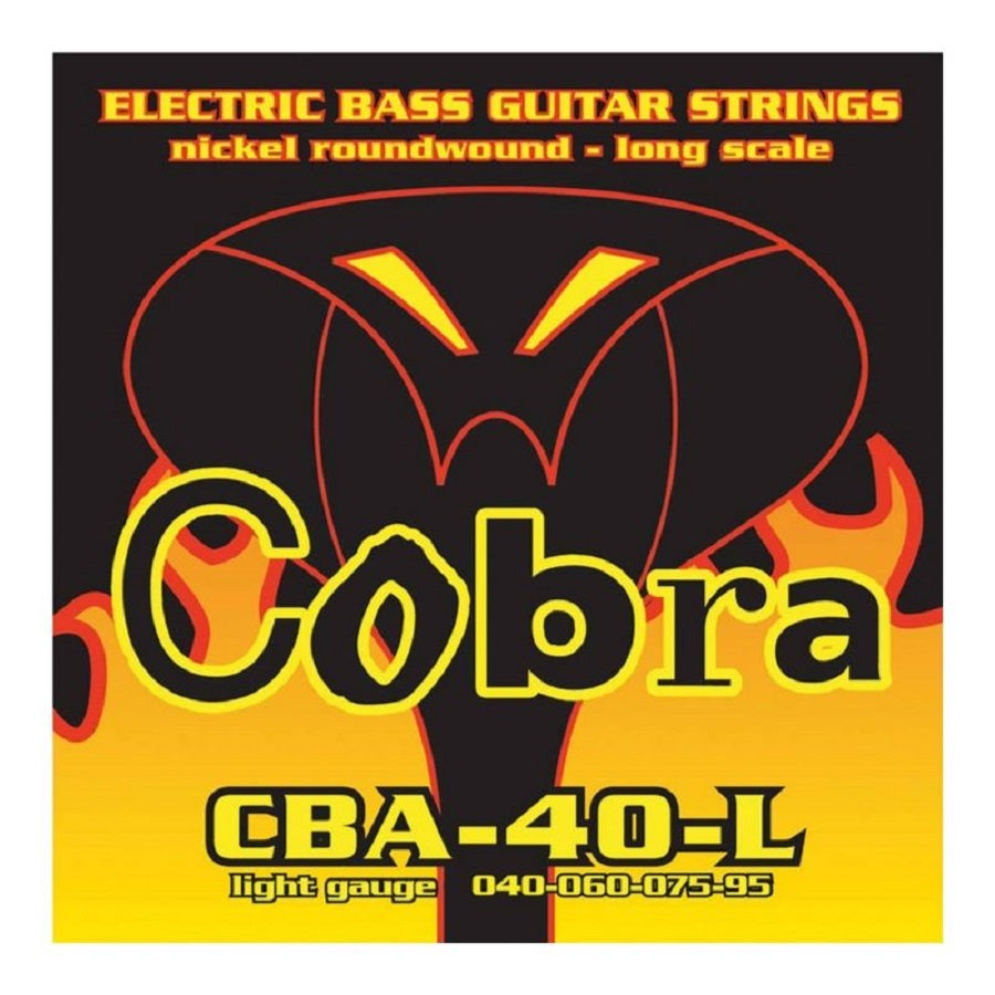 Cobra CBA40L basszusgitárhúr készlet, Nikkelezett acél, Light, Long Scale 040–095