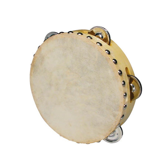 Hayman CSN0705 Fa tamburin természetes bőrrel, 7", 5 db csörgő