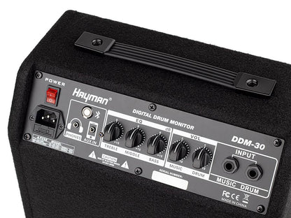Hayman DDM30 digitális dobmonitor, 30 W RMS, 6,5" mélysugárzó, 2" magassugárzó, Bluetooth