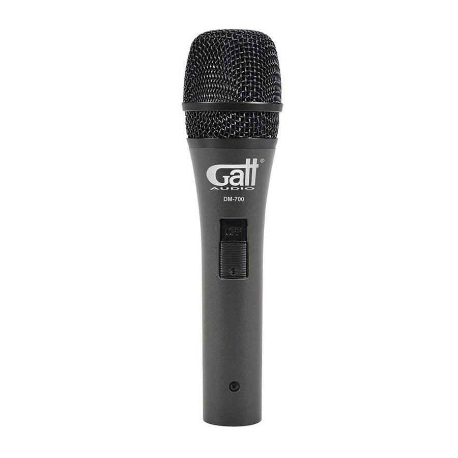 Gatt Audio DM700 Professzionális dinamikus kardioid mikrofon, Fekete, XLR kábel mellékelve