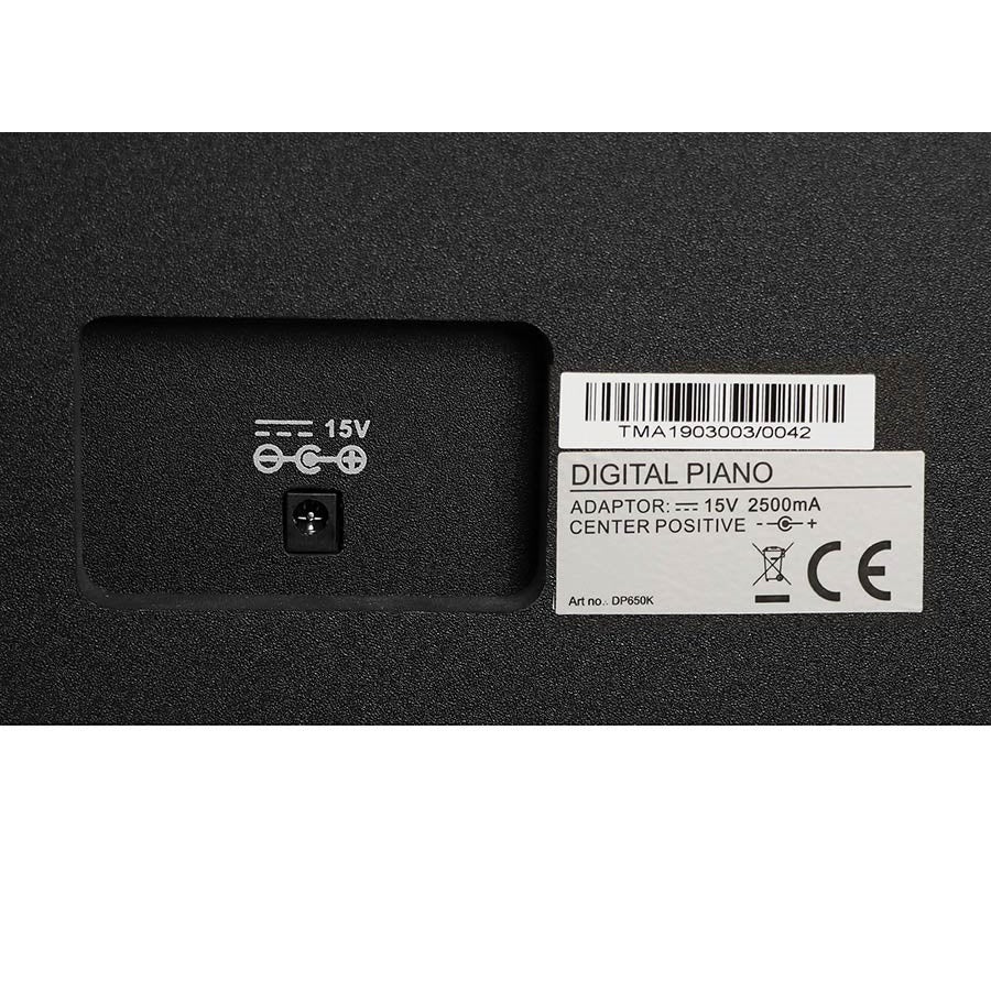 Medeli DP650KBK Digitális zongora, 88 súlyozott billentyű, Forte Series, Szatén fekete