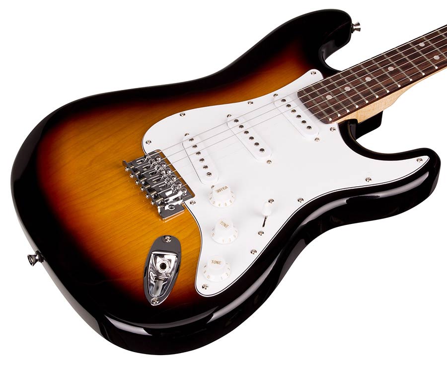 SX ED13TS Stratocaster elektromos gitár, sunburst