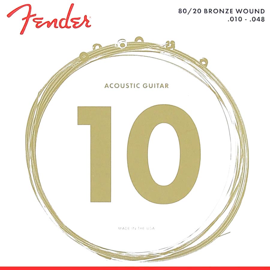 Fender F70XL akusztikus gitárhúr készlet, 80/20 bronze, Extra Light 010–048