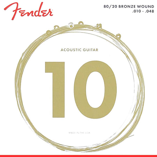 Fender F70XL akusztikus gitárhúr készlet, 80/20 bronze, Extra Light 010–048