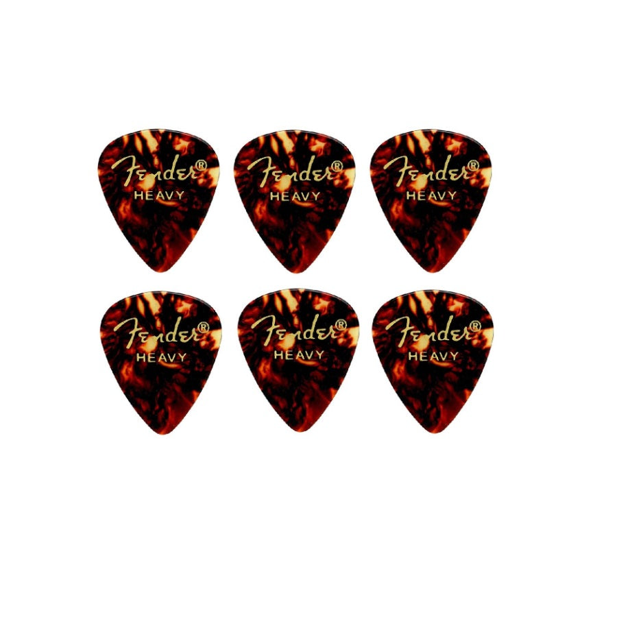 Fender 1980351900 6 darabos gitárpengető készlet, Celluloid, Heavy