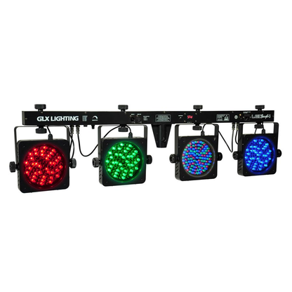 GLX GLS4LF „LED Stage 4” fényszett, DMX LED sor, 432 led, Fekete