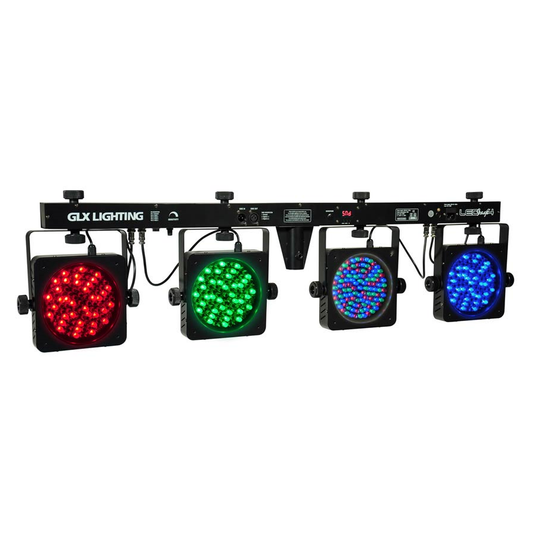 GLX GLS4LF „LED Stage 4” fényszett, DMX LED sor, 432 led, Fekete