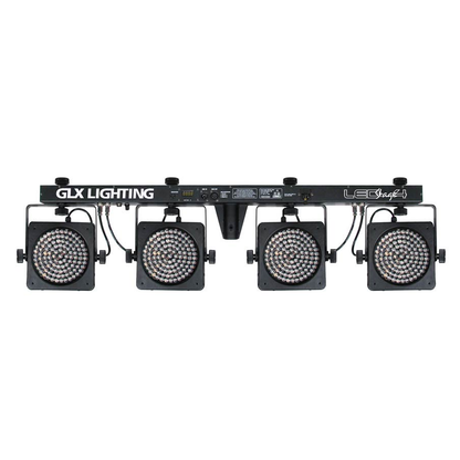 GLX GLS4LF „LED Stage 4” fényszett, DMX LED sor, 432 led, Fekete