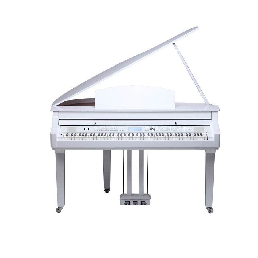 Medeli GRAND510WH Digitális baby grand zongora, 88 súlyozott billentyű (K8), Magasfényű fehér