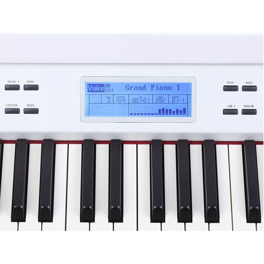 Medeli GRAND510WH Digitális baby grand zongora, 88 súlyozott billentyű (K8), Magasfényű fehér