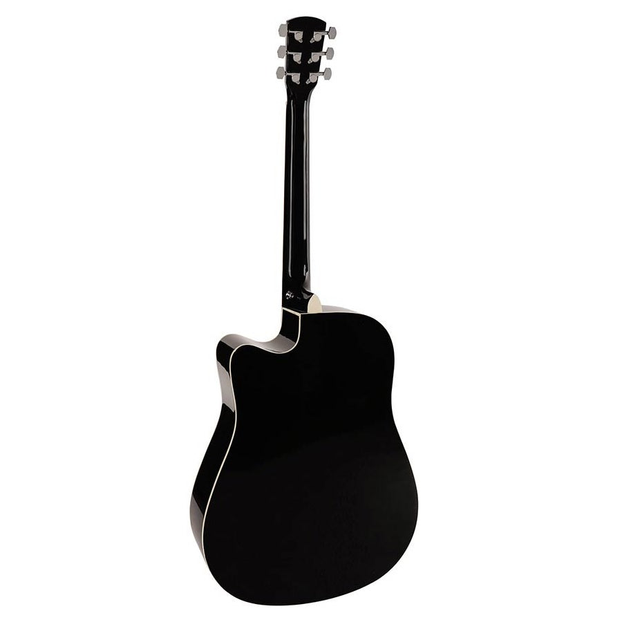 Nashville GSD60CEBK elektroakusztikus gitár, fekete, dreadnought cutaway
