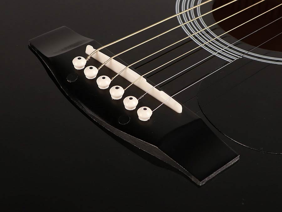 Nashville GSD60CEBK elektroakusztikus gitár, fekete, dreadnought cutaway