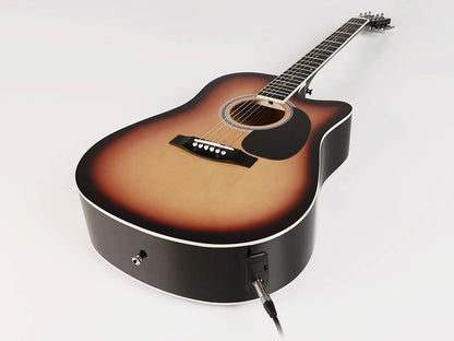 Nashville GSD60CESB elektroakusztikus gitár, Sunburst, dreadnought cutaway