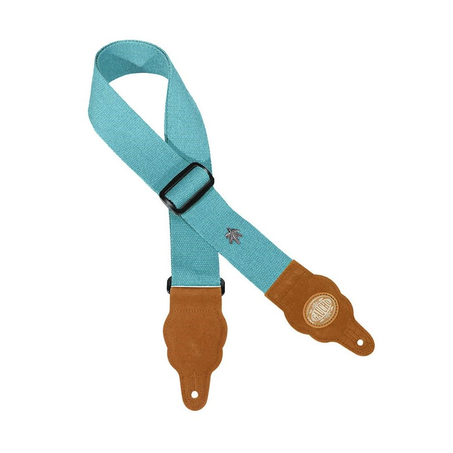 Gaucho GST100JB gitárpánt, kender, barna velúr végek, farmerkék