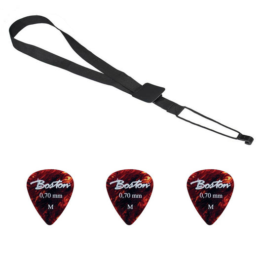 Gaucho GST30BK klasszikus gitárheveder szett, 3 pengetővel