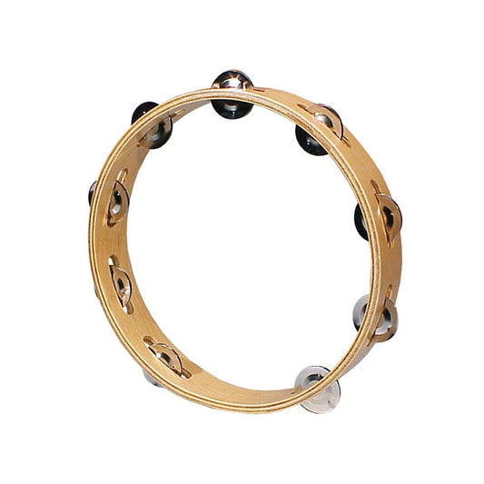 Hayman HLW1009 Fa tamburin, 10", 9 pár csörgő