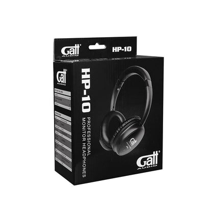 Gatt Audio HP10 Összecsukható Over-Ear fejhallgató, Fekete, 40 mm driver