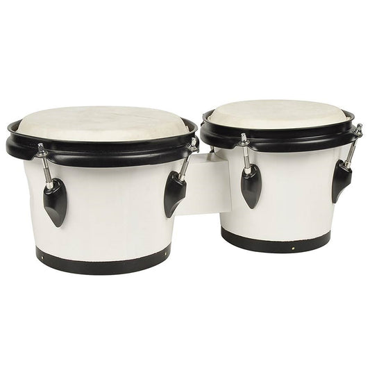 Hayman BG402WH Bongo dob, tömör fa, 6,8" + 7,8", természetes bőr