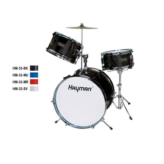 Hayman HM33BK Gyerek akusztikus dobfelszerelés 4–7 éveseknek, fekete