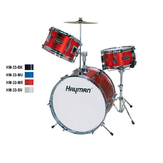Hayman HM33MR Gyerek akusztikus dobfelszerelés 4–7 éveseknek, piros