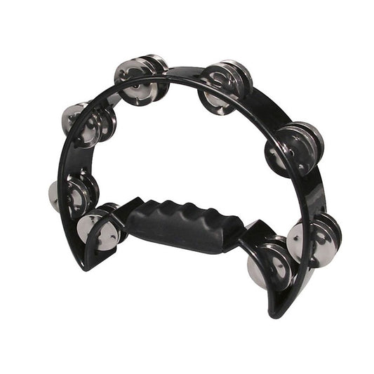 Hayman HTA40BK Félhold tamburin, műanyag, fekete