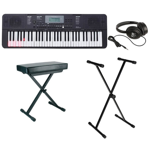 Medeli IK100 orgona szett fejhallgatóval, paddal és állvánnyal, 61 dinamikus világító billentyű, 480 hangszín, USB-MIDI