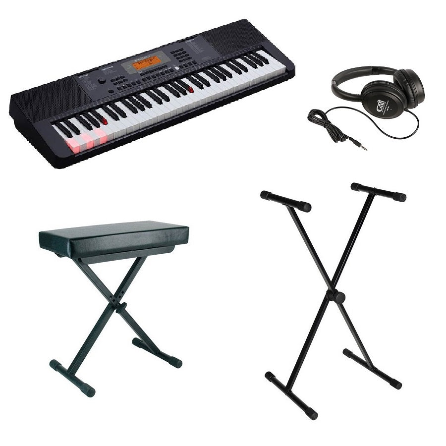 Medeli IK200 orgona szett fejhallgatóval, paddal és állvánnyal, 61 dinamikus billentyű, 585 hangszín, 202 ritmus, USB-MIDI, mikrofon bemenet