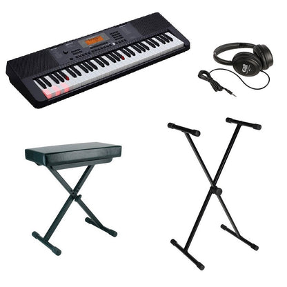 Medeli IK200 orgona szett fejhallgatóval, paddal és állvánnyal, 61 dinamikus billentyű, 585 hangszín, 202 ritmus, USB-MIDI, mikrofon bemenet
