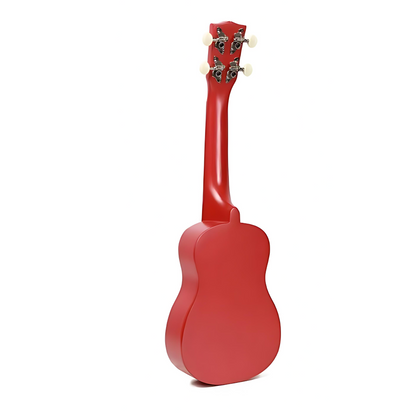 Korala UKS15RD Szoprán ukulele készlet, 3 pengető, matt piros (tok nélkül)