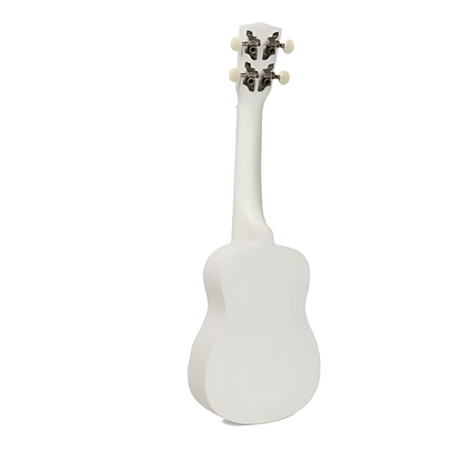 Korala UKS15WH Szoprán ukulele készlet, 3 pengető, matt fehér (tok nélkül)