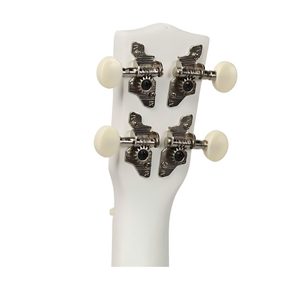 Korala UKS15WH Szoprán ukulele készlet, 3 pengető, matt fehér (tok nélkül)