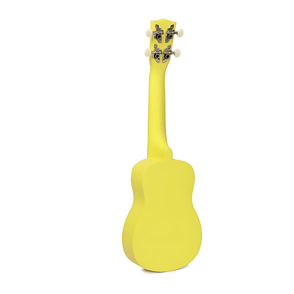 Korala UKS15YE Szoprán ukulele készlet, 3 pengető, matt sárga (tok nélkül)
