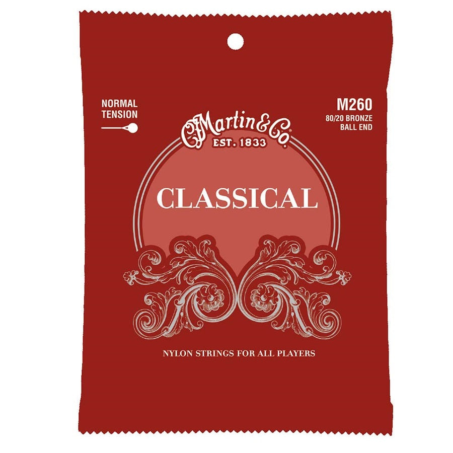 Martin M260 klasszikus gitárhúr készlet, 028-043, Ball End