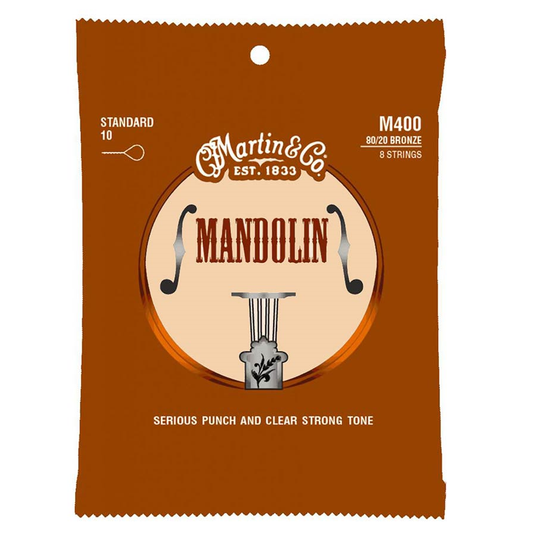 Martin M400 mandolin húrkészlet, 80/20 Bronze, Light 010–034