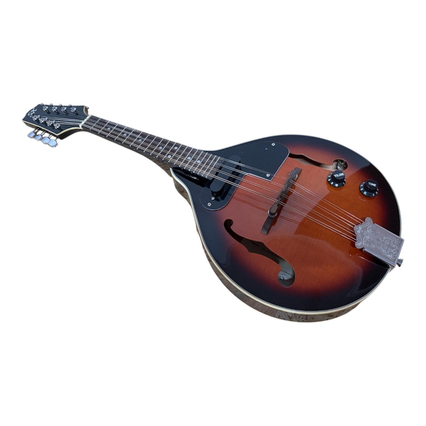 SX MD30VTVS elektro-akusztikus mandolin, 8 húr, tok, Vintage Sunburst